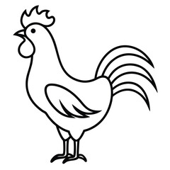 rooster silhouette vector art