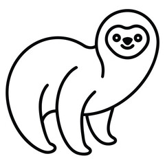 sloth silhouette vector art