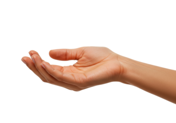 Isolated human hand outstretched, offering a helping gesture for support or assistance