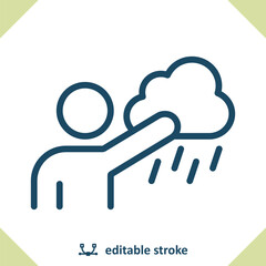 Meteorologist Icon. Weather Man, Weatherman, Forecast