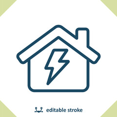 House Icon. Energy, Power, Electricity, Home
