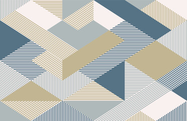 Retro style digital geometric diagonal stripes seamless pattern.