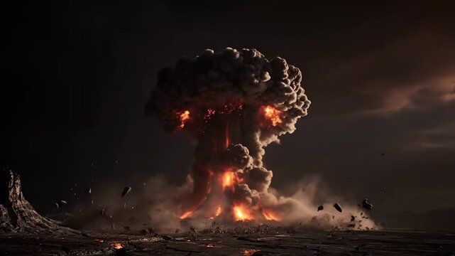 Nuclear Apocalypse - A Visual Depiction of Destruction and Aftermath.