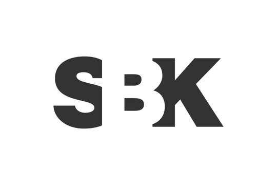 SBK logo design. Initial letter S B K bold font style for tech startups, consulting, corporate branding. Creative company name, headlines typography identity, trendy logotype.