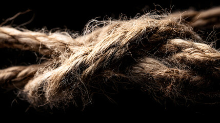 binding. Abstract close-up of intertwined ropes symbolizing unity, with textured fibers under soft directional lighting. wellbeing guides.