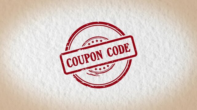 COUPON CODE stamp style word