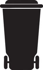  Black Vector Bin &mdash; Minimal Trash Icon