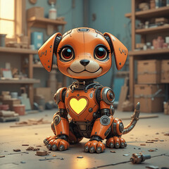 안드로이드 형 할로윈 전용 로봇 하트 개