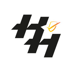 Modern HH Monogram with Security Icon