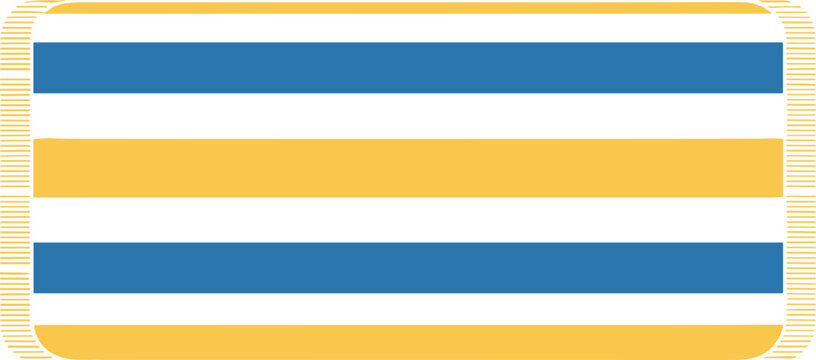 Beach Towel With Blue and Yellow Stripes