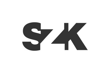 Obraz premium SZK logo design. Initial letter S Z K bold font style for tech startups, consulting, corporate branding. Creative company name, headlines typography identity, trendy logotype.