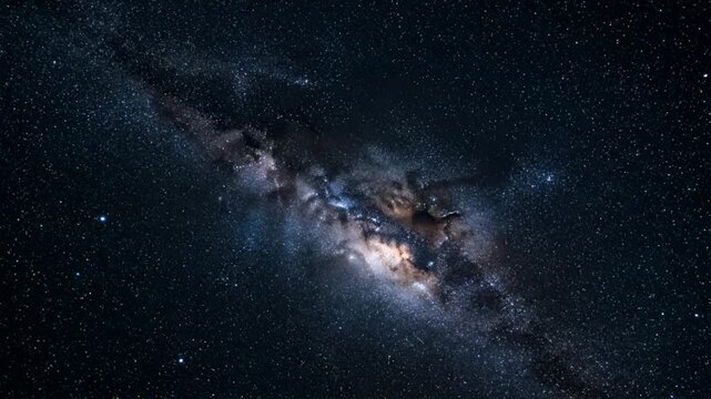 Deep Space: Night Sky Reveals Beautiful Milky Way Galaxy