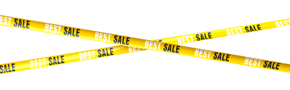 Yellow best sale warning tape crossing lines 3d