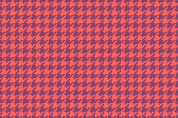 Vibrant coral and maroon houndstooth pattern.  Perfect for fashion, textile, or website backgrounds. This classic design offers a bold, modern aesthetic.