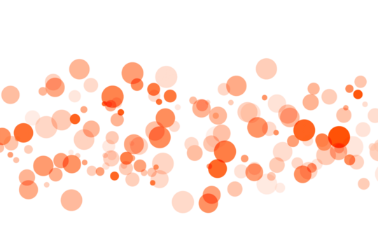 Vibrant Orange and White Abstract Background with Falling Red Petal Shapes graphic design