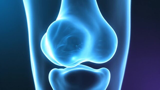 Knee Joint XRay A Detailed Anatomical Visualization and Medical Illustration.