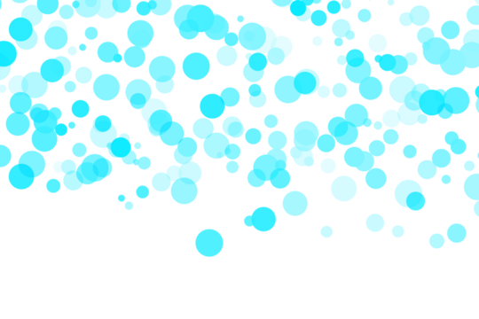 Abstract Cyan Background with Floating Circles and White Bottom Border blue teal