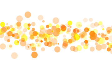 Vibrant Orange and Yellow Abstract Shapes with Scattered Circles on White background gold