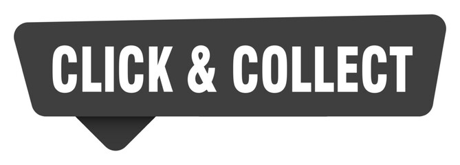 click & collect black sign isolated on transpatent background. click & collect sticker