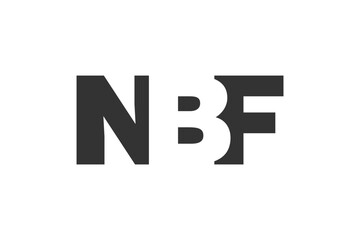 NBF logo design. Initial letter N B F bold font style for tech startups, consulting, corporate branding. Creative company name, headlines typography identity, trendy logotype.