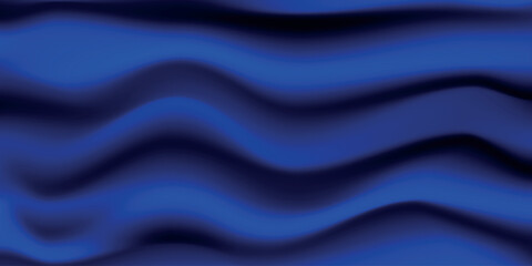 Silk blue background. Abstract vector pattern with copy space. Liquid wave texture, smooth drapery wallpaper. Wedding fabric, satin. Wavy design for banner, card, postcard, backdrop.