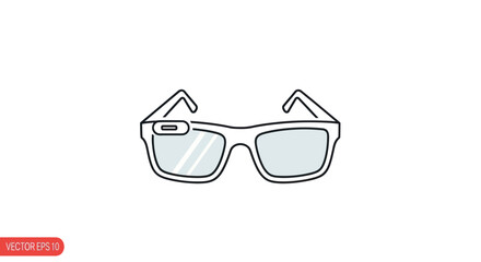 Futuristic Smart Glasses with Integrated Technology Display.