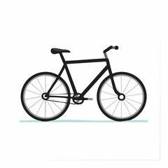 Obraz premium Minimalist black bicycle illustration representing eco-friendly urban transport and a healthy lifestyle