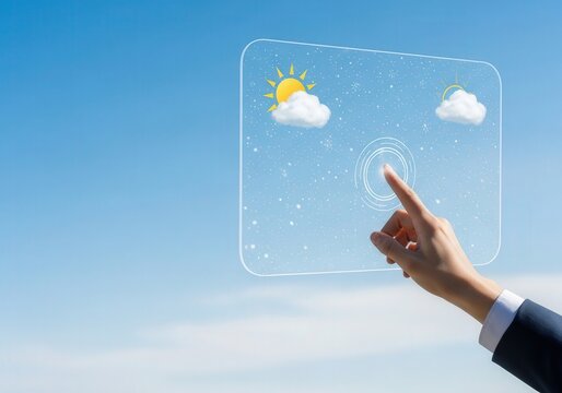 Weather Forecast Display, Business Technology Interface - Powered by Adobe