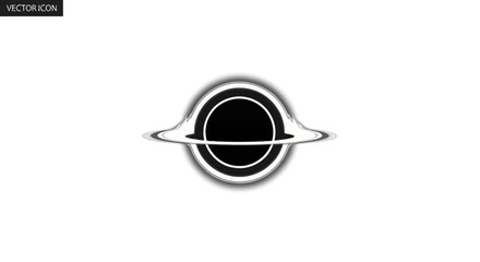 Stylized illustration of a black hole with accretion disk.