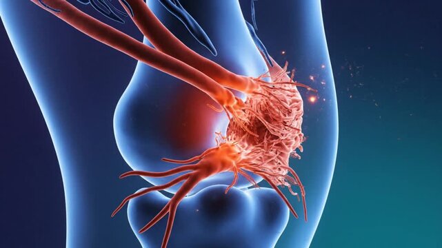 Knee Pain Illustration Exploring Causes and Treatment Options for Joint Health.