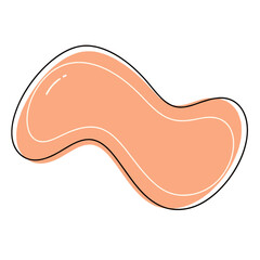 Orange wavy glossy icon for modern UI design and branding