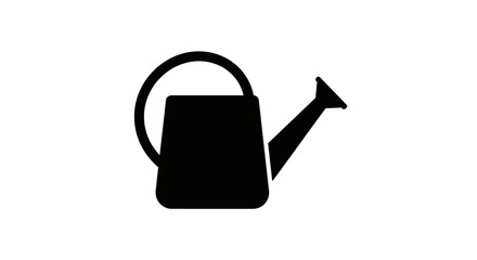 Black Silhouette of a Classic Watering Can.