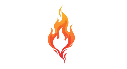 Stylized Orange and Yellow Flame Graphic Element.