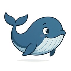 Naklejka premium 고래, 우측면, 애니메이션 아트, jpeg (whale, right side view, animation art, jpeg)