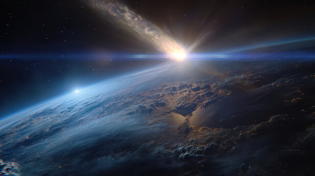 Dawn Over Earth from Space