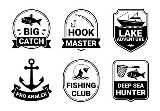 Fishing Badge Design Layout
