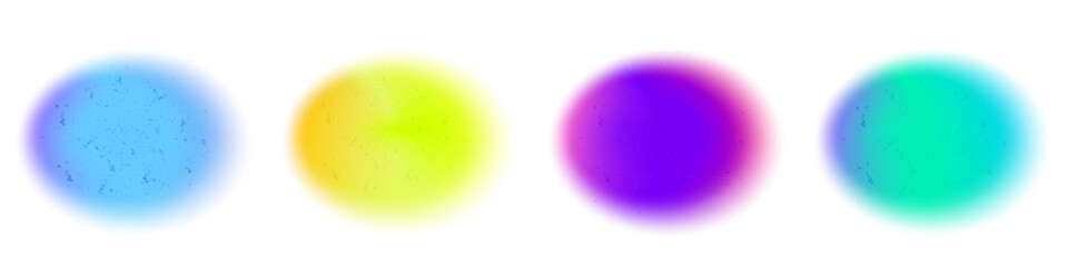 Gradient blur aura shape neon color. Mesh shape blob with texture. Blur aura blob neon palette