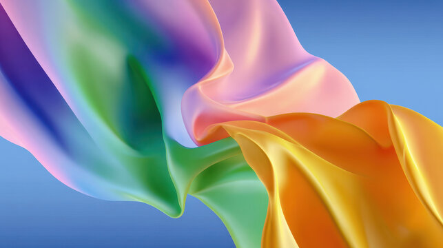 Flowing Colorful Abstract Waves