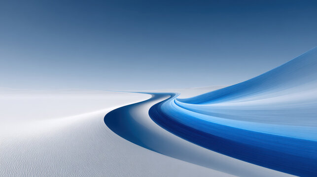 Abstract Blue and White Waves