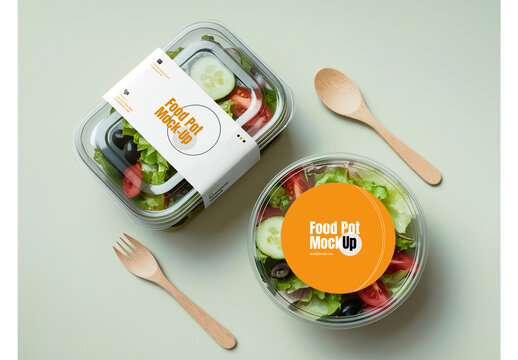 Plastic Food Container Mockup Design