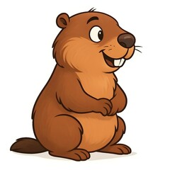 마멋, 우측면, 애니메이션 아트, jpeg (Marmot, right side view, animation art, jpeg)