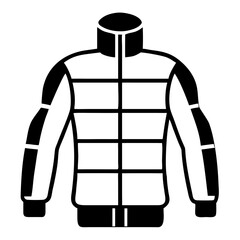 Naklejka premium Stylish Down Jacket with Zipped Closure for Fashion Blogs, Winter Apparel Websites, Outdoor Activities, Clothing Catalogs, and Trendy Lifestyle Content