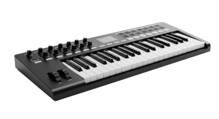 Synthesizer keyboard music instrument transparent background cutout png