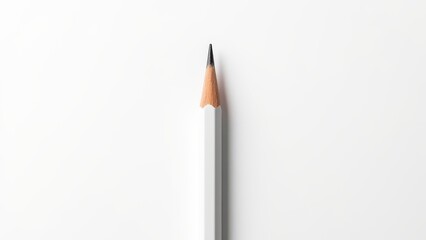 pencil isolated on white background with sharp graphite tip and clean minimal composition showing classic stationery object for school office or art supplies concept of education, creativity, design i
