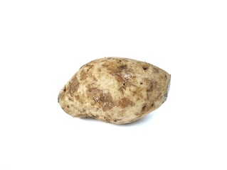 Fresh sweet potato isolated on white background 