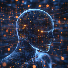 AI Brain in Digital Network, AI Brain Network, Digital Neural Network, Futuristic AI Mind, Neural Pathways in AI, AI Neural Visualization, Digital Brain Connections, Advanced AI Mind, Neural Network i
