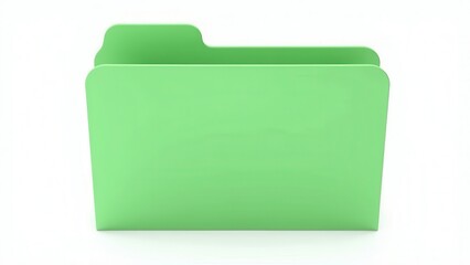 Green folder isolated on white background