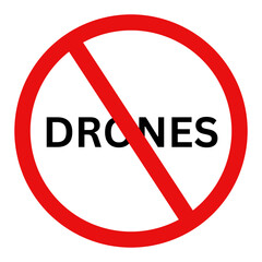 No Drone Zone | Red Prohibition Sign for UAV Restrictions and Safety Compliance