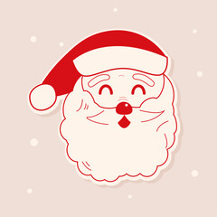 Cheerful Santa Claus character 