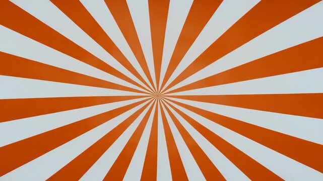 Vintage circus marquee background with orange radial rays on beige, retro carnival pattern with grunge paper texture, abstract poster template inspired by old pop art and classic fairground. Video